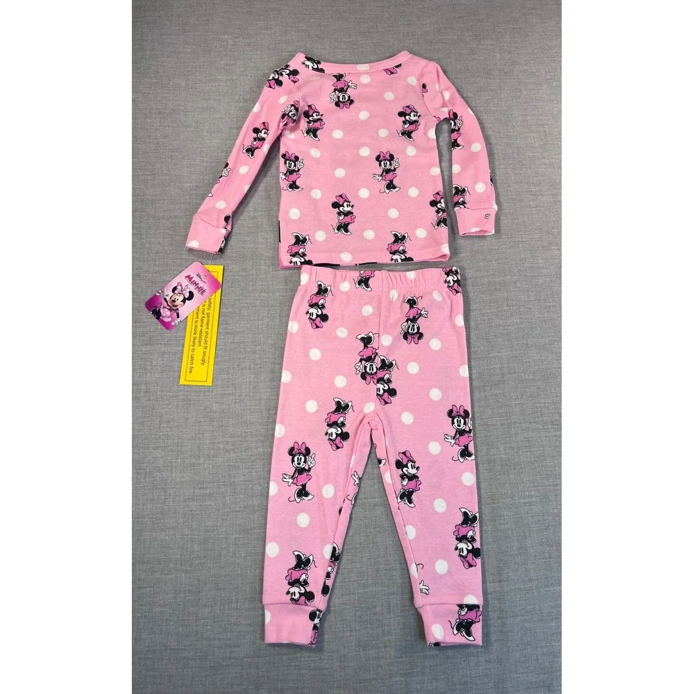 Disney Minnie Mouse Pink Polka Dot 2 Piece Pajama Set Infants 18M MW1491KLLWM